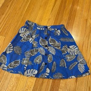 Mango. Blue Print Skirt. Size S.